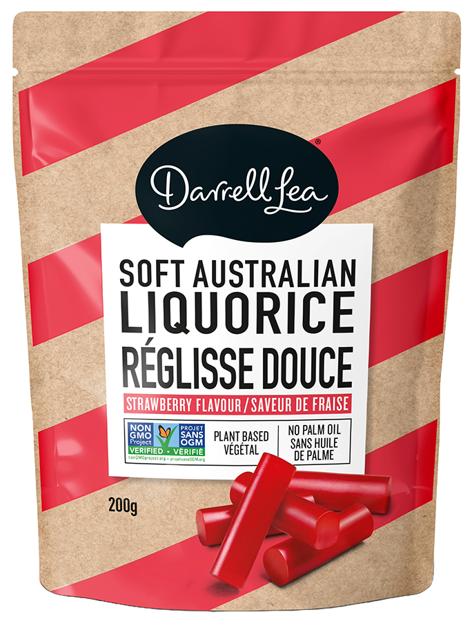 DL Soft Eating Liquorice Strawberry Flavour Canadian 200g
